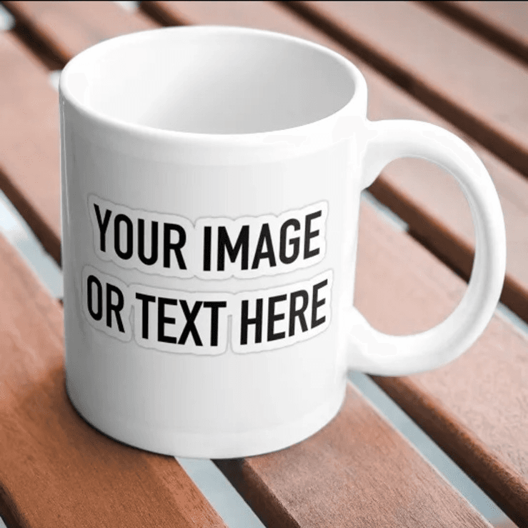 Custom Ceramic Coffee Mug – Your Photo & Text Here