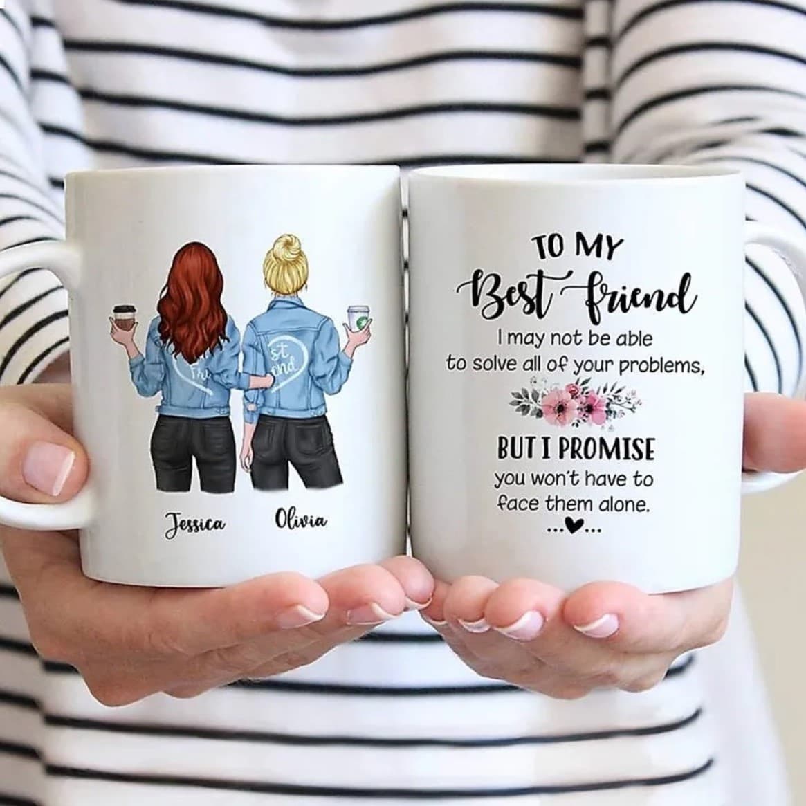 Personalized Best Friend & Couple Ceramic Coffee Mug