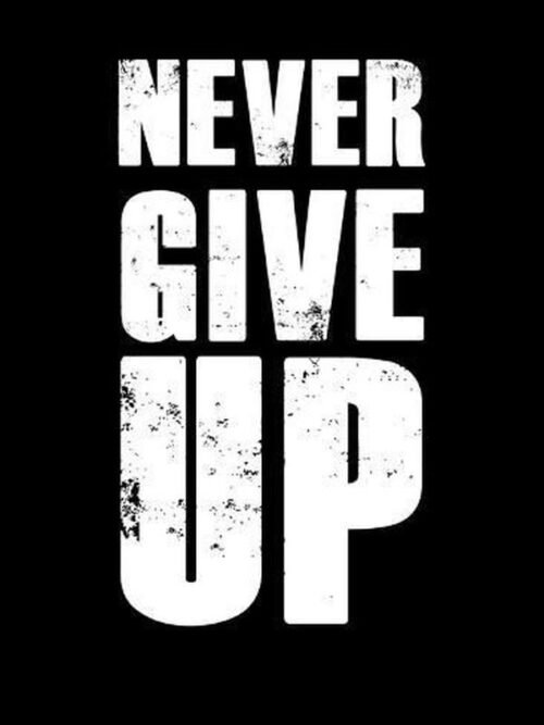 Never Give Up Wall Art